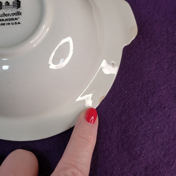 2 Vtg Steubenville "Sandra" Soup/Cereal Bowls USA Sailboat Palm Trees Art Deco - Picture 6 of 7